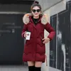 Women's Down Winter Parka Coat Women Korean Loose Fashion Hooded Jacket 2023 White Red Black M-3XL Plus Size Slim Warmth Clothing LR315