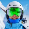 Lunettes de Ski Snowboard pour hommes femmes magnétiques Double couches Anti-buée Protection UV400 grandes lunettes lunettes de Ski de neige 231023