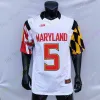 PERSONALIZADO Personalizado Maryland Terrapins Camiseta de fútbol NCAA College Dontay Demus Jr. Stefon Diggs Taulia Tagovailoa Rakim Jarrett Tayon Fleet-Davi