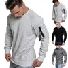 Erkek Hoodies Hoodie Erkekler İçin Sonbahar Fermuarı Uzun Kollu Mektup Şerit Tee Top Giyim Bluz Dış Giyim Kas Vücut Geliştirme Fitness Sweatshirt