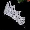 Corona di diadema di cristallo con goccia d'acqua di lusso per le donne Ragazze Matrimonio Coreano Elegante Principessa Accessori per abiti da sposa per capelli