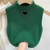 Solid Color Vest summer Women Tops Knitted T-shirt Embroidered Tank Top Yoga Sports Tank Top