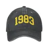 Casquettes de baseball classique coton en 1983 anniversaire casquette de baseball femmes hommes personnalisé réglable adulte papa chapeau printemps