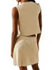 ワークドレス女性Y2Kノースリーブキントクロシュミニスカートセットホロウアウトリブ付きチューブトップスプリングボディコン審美的なドレスビーチ
