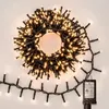 Strängar 1000/1500 LED -smällare sträng ljus utomhus kluster Garland fairy lampor 8 lägen vattentät för julbröllopsdekor