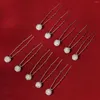 Hair Clips Wedding Jewelry U-Shape Forks Braided Hairpins Rhinestone Hairstyle Accessories Women Girls Daily Headwear ML