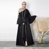 Roupas étnicas Abaya Dubai Vestido Muçulmano Kaftan Kimono Bangladesh Robe Musulmane Islâmico Caftan Marocain Turco Eid Presente Parte