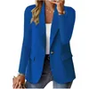 Costumes pour femmes Blazers élégants femmes minces costumes couche de finition automne solide à manches longues bureau dame costume col S-XXL vêtements de style occidental 231023