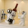 Masa üstü şarap rafları cam tutucu astronot raf şişe kalıbı yaratıcı bar Noel dekorasyonu 231023