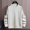 Herren-T-Shirts, Frühling und Herbst, koreanischer Stil, Patchwork-Langarm-T-Shirt, modisch, O-Ausschnitt, locker, lässig, urban, vielseitig, jugendlicher hübscher Pullover