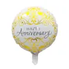 Weihnachtsdekorationen 18 Zoll 7 Stück Happy Anniversary Folienballons Silber Weiß Lila Runder Heliumballon Valentinstag Hochzeit Party Dekoration 231023