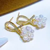 Kolczyki stadninowe Vintage Design Natural Pearl 3-4 mm Mini Women Ręcznie robiona biżuteria