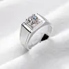 Anelli nuziali MILIYALIER 925 Sterling Silver Lovers Wedding Anelli smerigliati per uomo Top Quality 1ct VVS1 D Fidanzamento Gioielli di moda 231021