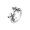 Anéis de casamento encantador boho grande flor para mulheres anel de dedo vintage 2023 junta feminina moda jóias presentes