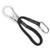 Carabiners عالية الارتفاع حزام حبال السلامة المرنة السلامة مرنة مع carabiner snap خطاف العمل الجوي تسلق يمكن ارتداؤها مضادة للحبل 231021