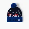 Świąteczny dzianinowy kapelusz ze światłem LED Emitującym LED Christmas Wool Hat Snowman Elk East i Winter Christmas Hat