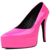 Kleidschuhe Plattform Damen High Heels Pumps Elegant 2023 Schwarz Weiß Rosa Absätze Tanzparty Hochzeit Büro Damen Große Größe