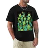 Herenpolo's Prickly Pear Illustratie T-shirt Herenkleding Zwart T-shirt Aangepaste shirts Ontwerp uw eigen blouse Zwaar gewicht voor mannen