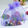 Gift Wrap 50PCS 17cmx23cm Organza Jewelry Drawable Box Wedding Candy Pouch Bags