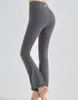 2023 calças femininas bootcut yoga cintura alta treino bootleg calças com bolsos alargamento calças de trabalho