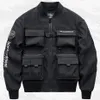 Men s jackor 2023 Techwear Cargo Bomber Jacket Bakficka överdimensionerad streetwear hiphop punk stil svart militär kappa harajuku 231023
