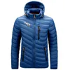 Kurtki rowerowe męskie kurtki termiczna zimowa drużyna z kapturem ciepły płaszcz Outdoer Windbreaker Mountain Rower Cothing MTB Down Jackets 231021