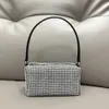 Sacos de noite alça strass saco prata cristal espumante bolsa feminina carteira e designer de luxo 231023