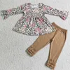 Abiti da ragazza Promozione Neonate Girasole Abbigliamento Maniche lunghe Tulle arancione Twirl Dress Bambini Moda Bambino Leopardo Abiti floreali