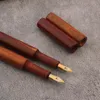 Fountain Pens Luxury 220 Wood Fountain Pen Pure Wooden Spin Style Office School Supplies Writing Ink Pens free Customized 231023