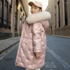 Down Coat Children Winter Jacket For Girl Brodery Waterproof Shiny Thicken Warm Outerwear 5-14 Year Teenage Parka Outfit