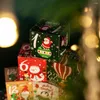 Julekorationer 24 st sweetie box 7x7x7cm förpackningslådor Överraskning av adventskalender behandla kakor omslagen av nedräkning för barn