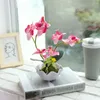 Decorative Flowers ABS Cloth Fake Plant Simulation Desktop Artificial Potting Decor Ornament