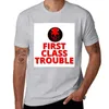 Polo da uomo T-shirt First Class Trouble T-shirt nere T-shirt oversize a maniche corte da uomo