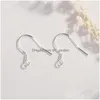 Clasps Hooks Wholesale S925 Pure Sier Hook Accessories Earrings Jewelry Gold-Plated Handmade Diy Findings Ps8A001 Drop Delivery Dhk2A