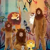 Cosplay Halloween Kinderen Adlut Unisex Prestatie Verkleedkleding Langharige Leeuwen De Lion King Cosplaykostuums Jumpsuits Feestjurk Up 231023