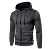 Sweats à capuche pour hommes Sweatshirts Automne Zip Print Sweat à capuche Casual Sweat à capuche solide avec manches longues Streetwear Hoody Coat pour homme 231021