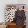 Kleidung Sets Kinder Set 2023 Frühling Herbst Jungen und Mädchen Koreanischen Stil Polka Dot Casual Crewneck Hoodie Hosen Zwei Stück