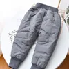 Pantskirt 2023 Autumn Winter Children Leggings Warm Pants Boys Girls Down cotton Trousers Kids Elastic Waist Thick Children's Clothes 231021