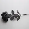 Dekorativa blommor 5/10/20st Black Silk Artificial Rose Flower Halloween Gothic Wedding Home Party Fake Decor