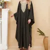 Vêtements ethniques Eid Abaya Dubaï Luxe Broder Polka Dot Robe longue noire Robe de soirée Femmes Lâche Jalabiya Musulman Islamique Kimono Ramadan