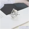 Sieraden Instellingen S925 Sterling Sier Parel Irregar Opening Ring Instellingen Vrouwelijke Diy Accessoires Bevestigingen Voor Vrouwen Drop Delivery Dhjot