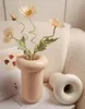 Vases Creative Korean Ceramic Vase Living Room Flower Arrangement Ornament Home Decoration Desktop Donut