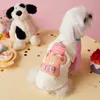 Abbigliamento per cani Cappotto di compleanno per animali domestici Camicie firmate per cani di piccola taglia Yorkie Chihuahua Shih Tzu Maltese Teddy Abiti di lusso per cuccioli carini