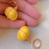 Dangle Earrings Fashion Natural Yellow Pumpkin Turquoise Beads Gold Mother's Day Christmas FOOL'S Party Freshwater Thanksgiving