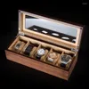 Scatole per orologi Scatola in legno Custodia organizer 5 slot Orologi da uomo di lusso per orologi Display Accessori Idee regalo