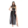 Halloween Costume Women Designer Cosplay Costume Color Bar Stage Performance Costume Halloween Egyptian Goddess Stage Costume Ancient Egyptian Myth Cos Costume