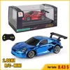 Carro elétrico RC 1/43 Mini Tamanho RC Banhado a Ouro com Luzes 2.4G Rádio Controle Remoto Modelo de Corrida USB Carregando Meninos Brinquedos Para Crianças 231021