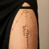 Naszyjniki wiszące vintage punkowy skorpion łańcuch łańcucha do ciała