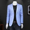 Men's Suits 2023 Fashion Spring And Autumn Casual Men Blazer Cotton Slim England Suit Blaser Masculino Male Jacket Size M-5XL