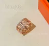 Designer di anelli a fascia Alta qualità, lusso leggero, personalizzato, design di nicchia della moda scavato, anello al naso di maiale in oro rosa 18 carati placcato argento puro per donna B038